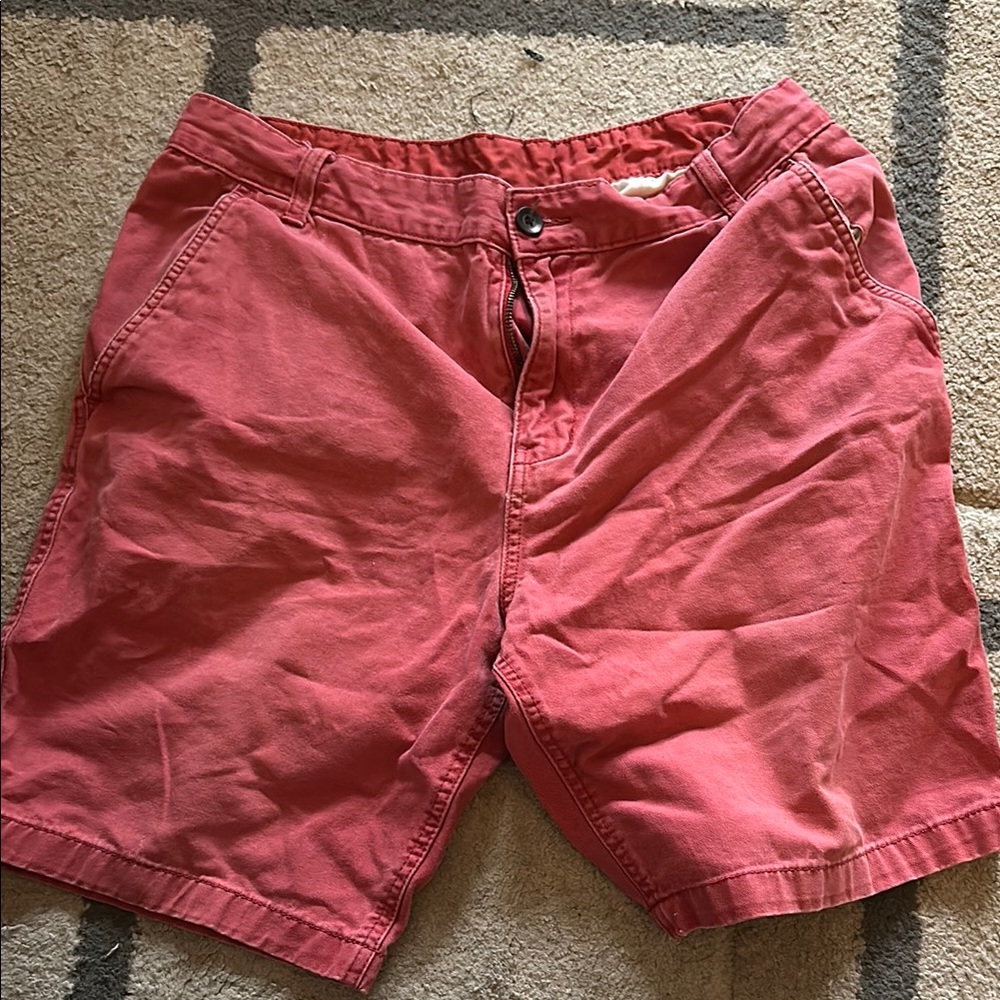 Faded Glory Red Flat Front Shorts